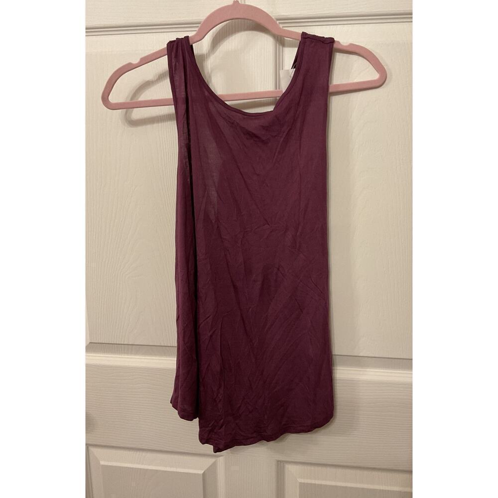 NWT Ann Taylor Loft Rayon Lightweight T-Back Tank Sweater in Plum, S
